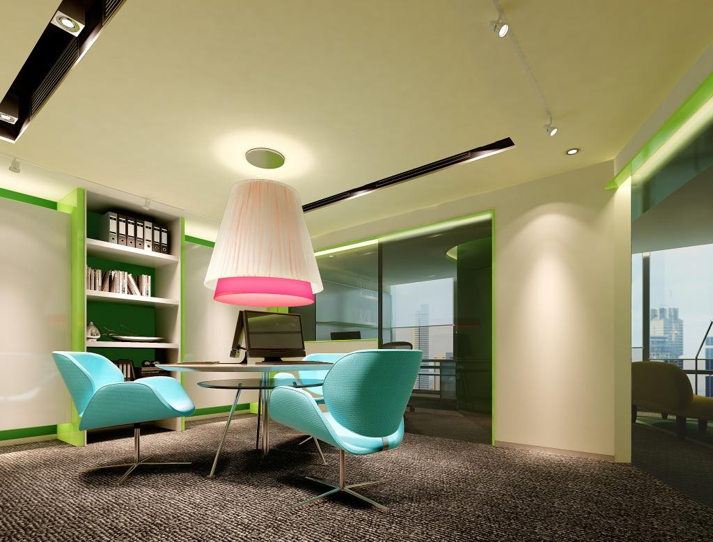 時尚風格辦公區(qū)裝修效果圖